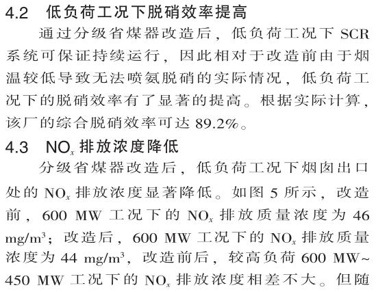 低负荷脱硝