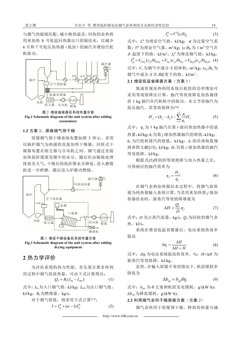 燃用低阶煤电站烟气余热利用方式热经济性比较_0002.jpg