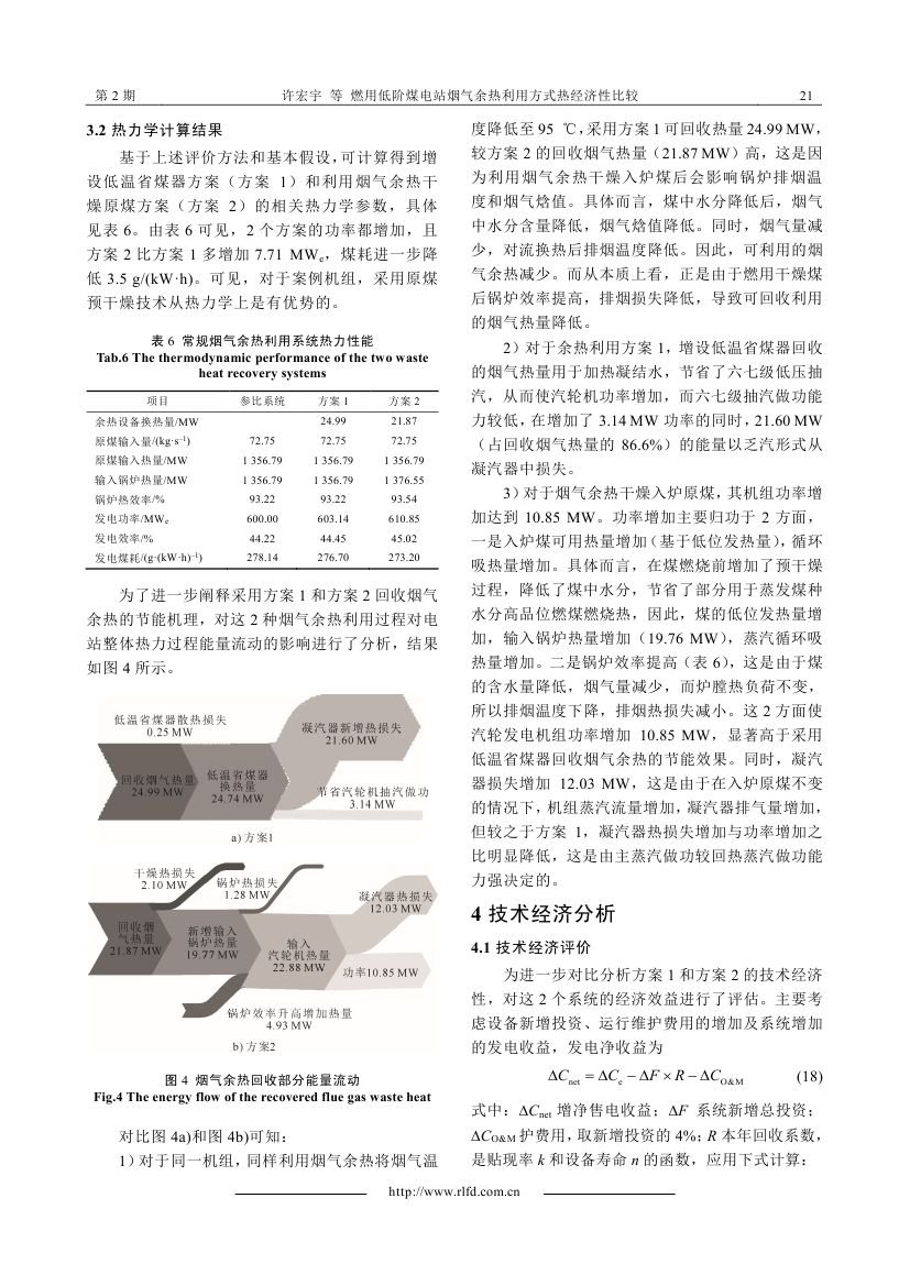燃用低阶煤电站烟气余热利用方式热经济性比较_0004.jpg
